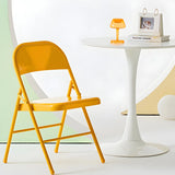 Multi-color Modern Foldable Armless Metal Office Chair Image - 8