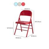 Multi-color Modern Foldable Armless Metal Office Chair Image - 26