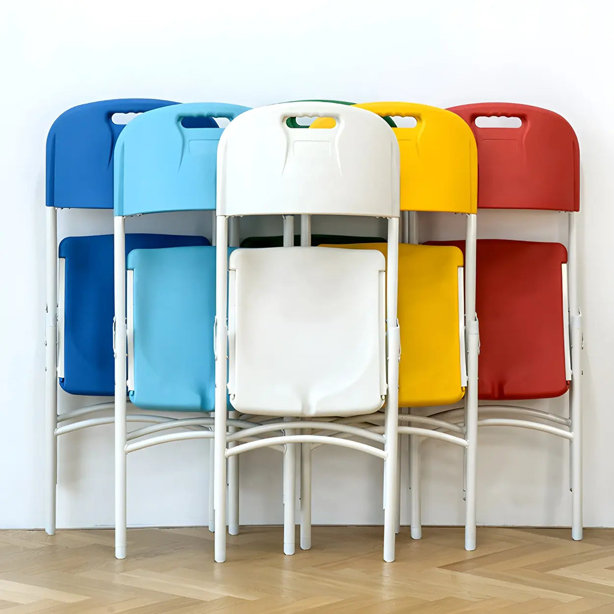 Multi-Color Modern Foldable Plastic Conference Office Chair Image - 6