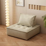 Multi-Color Modular Fabric Pillow Back Single Sofa Image - 11