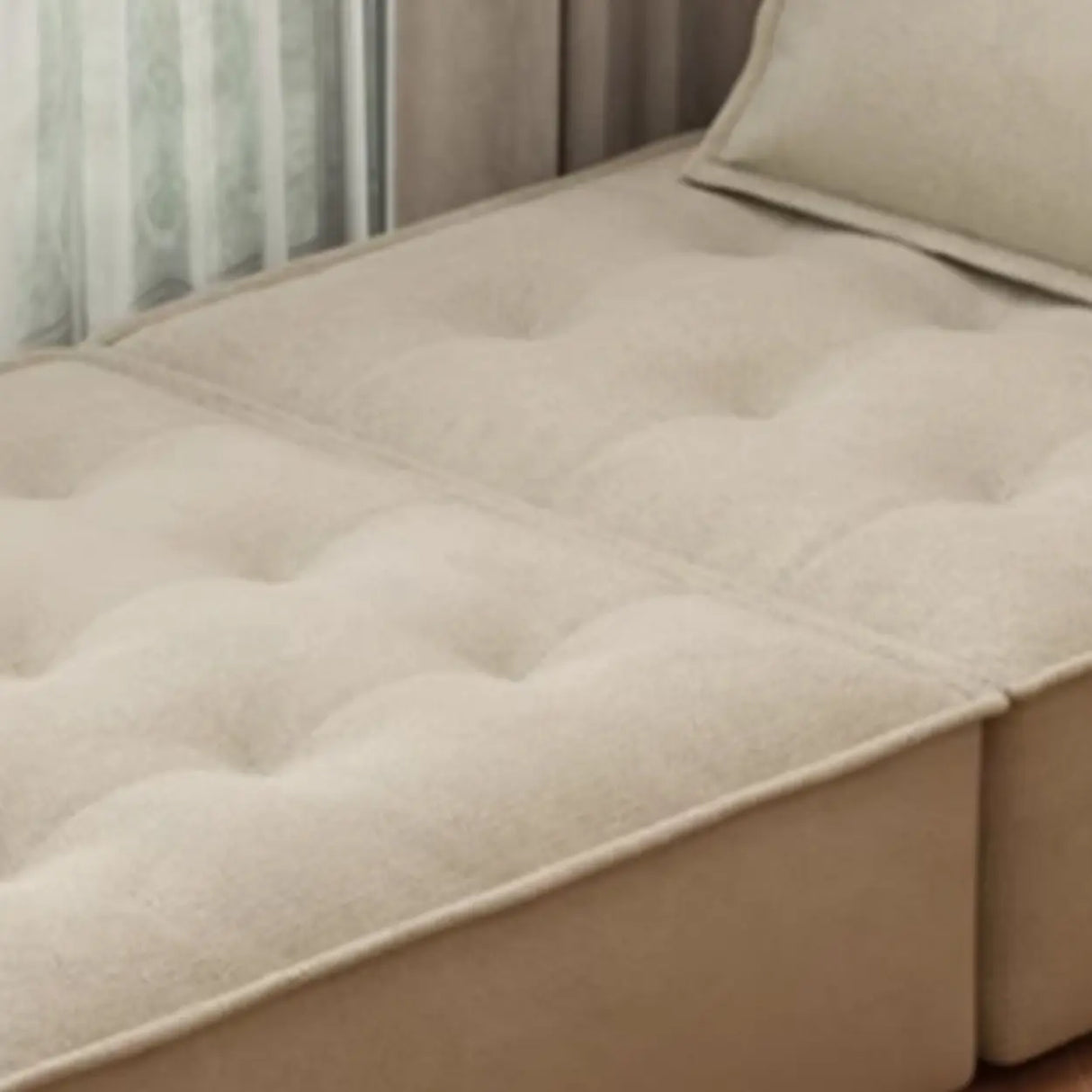 Multi-Color Modular Fabric Pillow Back Single Sofa Image - 19