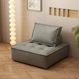 Multi-Color Modular Fabric Pillow Back Single Sofa Image - 21