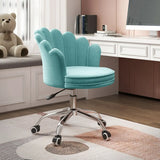 Multi-Color Swivel Scallop Fabric Adjustable Office Chair Image - 19