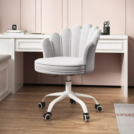 Multi-Color Swivel Scallop Fabric Adjustable Office Chair Image - 2