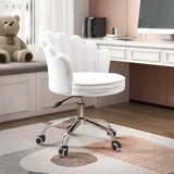 Multi-Color Swivel Scallop Fabric Adjustable Office Chair Image - 21