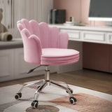 Multi-Color Swivel Scallop Fabric Adjustable Office Chair Image - 4