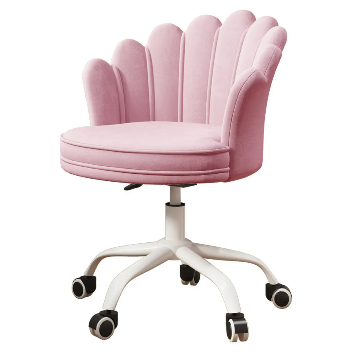 Multi-Color Swivel Scallop Fabric Adjustable Office Chair Image - 9