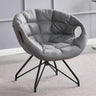 Multi-Color Tech Cloth Biscuit Back Barrel Chair Image - 3