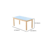 Multi-Color Wood Structure Splicing Kids Activity Desk #size
