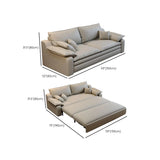 Multi-Function Grey Queen Storage Pillow Fabric Futon Image - 12