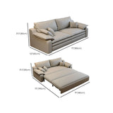 Multi-Function Grey Queen Storage Pillow Fabric Futon Image - 15
