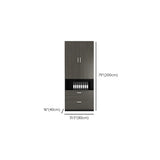 Multi-Function UnLockable Black Wood Office Storage Cabinet #size