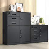 Multi-Functional Black Steel Lock Storage Filing Cabinet Image - 1