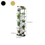 Multi-Tier Round Tray Floor Metal Plant Stand White Image - 32