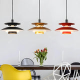 Multicolor Layered Geometric Dining Room Pendant Light Image - 2