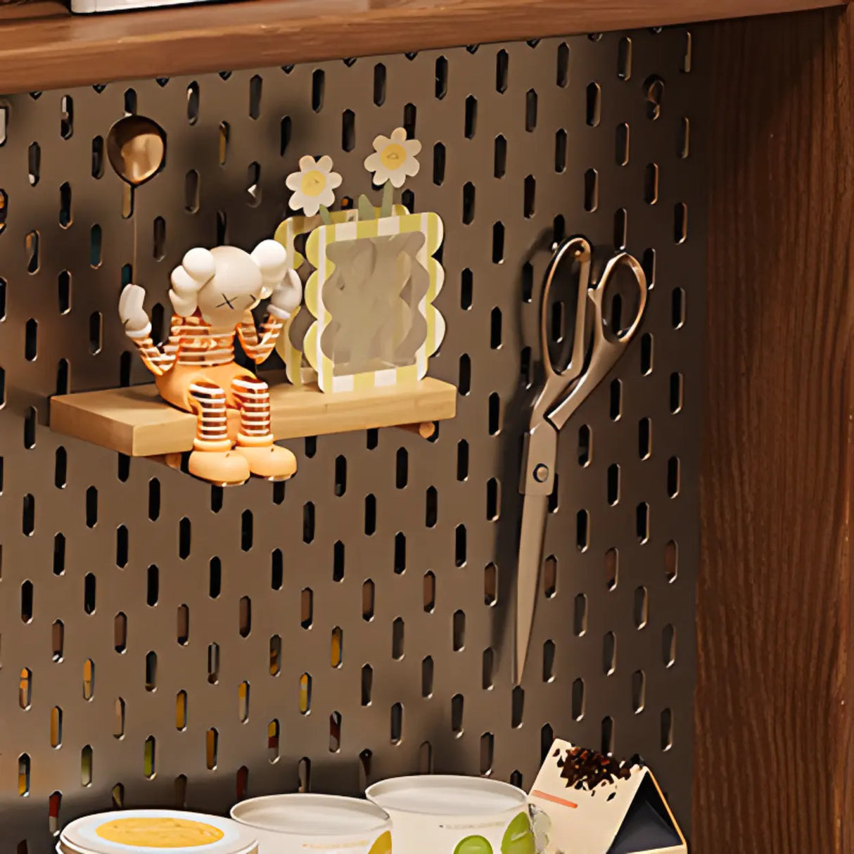 Multifunctional Extendable Wood Bar Table with Storage Shelves Image - 12