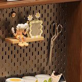 Multifunctional Extendable Wood Bar Table with Storage Shelves Image - 12