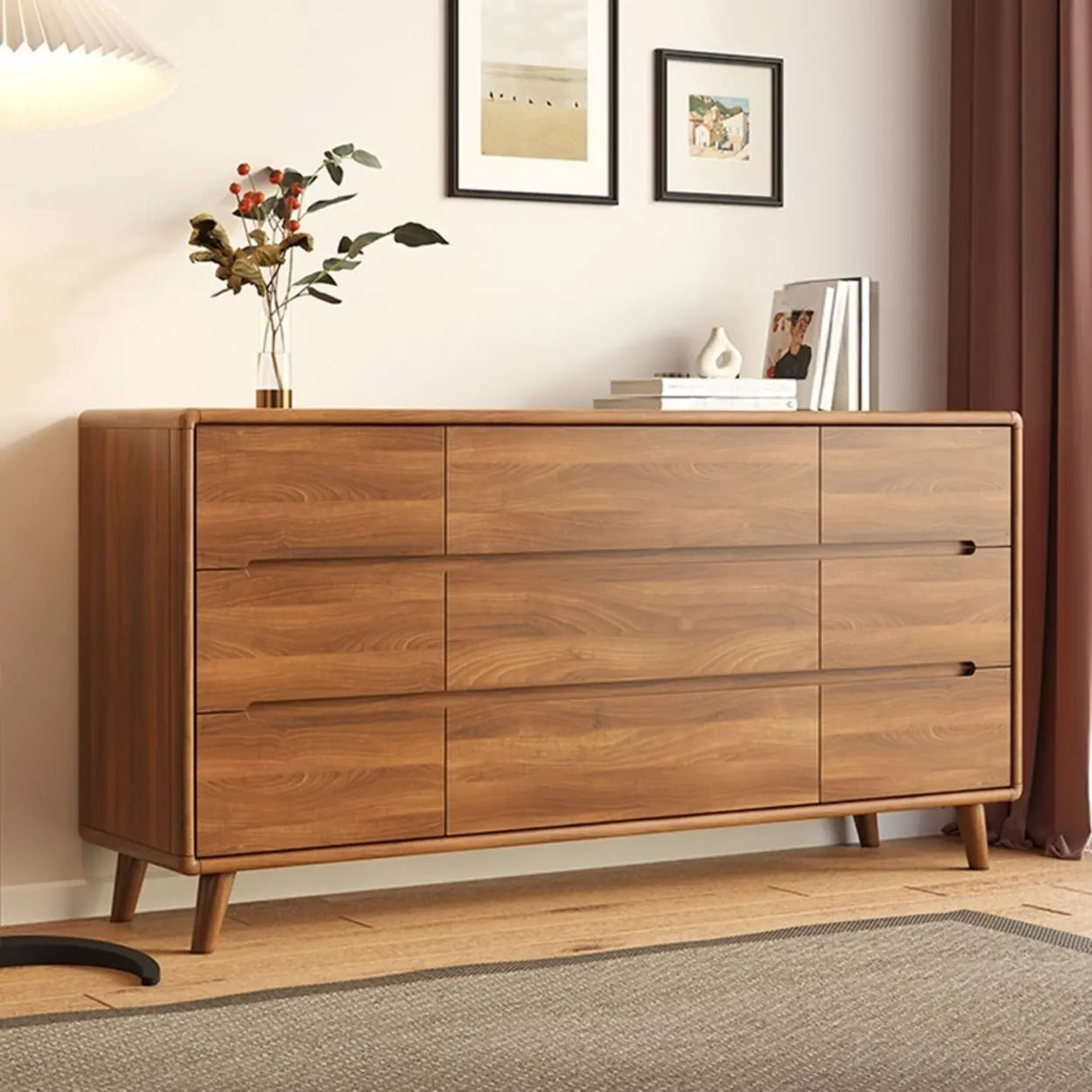 Multifunctional Wood Rectangle Dresser for Drawers Image - 1