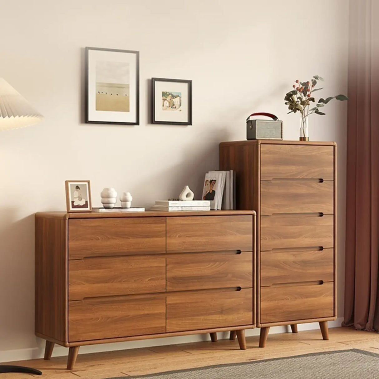 Multifunctional Wood Rectangle Dresser for Drawers Image - 4