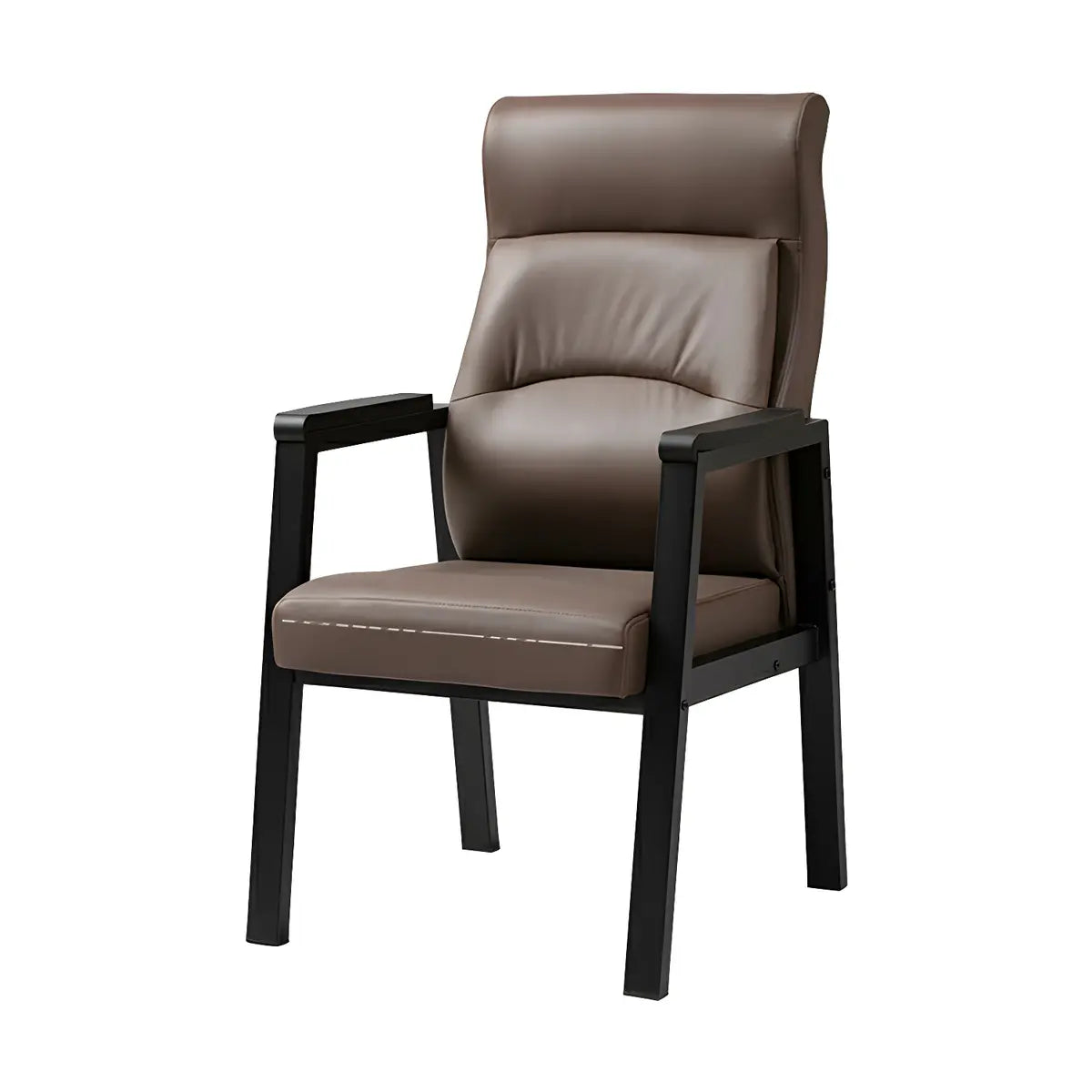 Multiple Colors Modern High-Back Leather Office Chair Image - 10