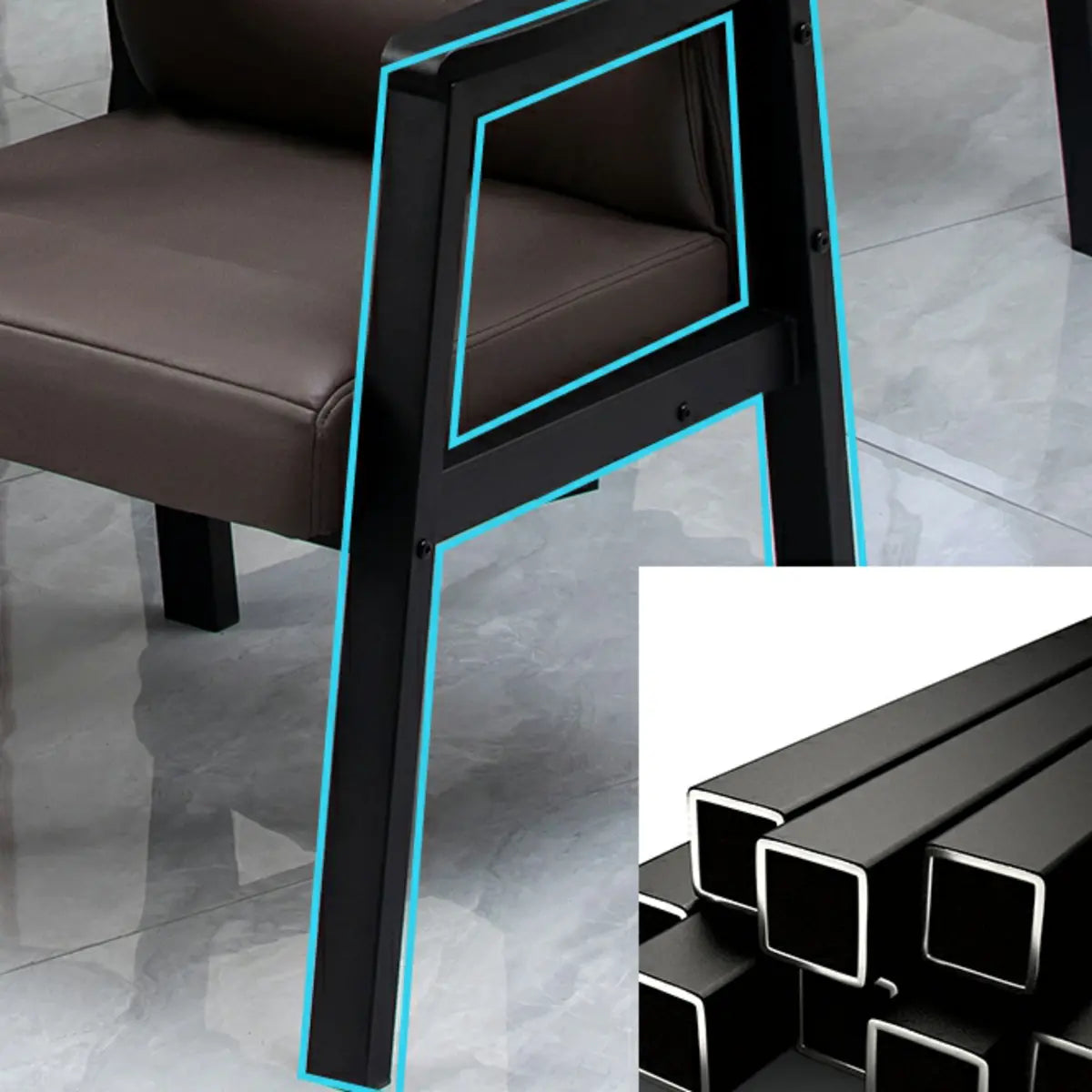 Multiple Colors Modern High-Back Leather Office Chair Image - 12