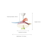 Mushroom Kids Ceiling Fan with Eye-Care Light #size