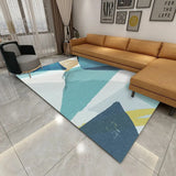Mutlicolor Modish Geometric Polyester Anti-Slip Area Rug Image - 3