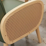 Nappa Leather Fixed Back Wooden Four Legs Arm Chair Image - 9