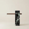 Green 39.3"L x 9.8"W x 39.3"H Narrow Console Table with Composite Wood Top and Sintered Stone Pedestal Image - 7