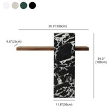 Narrow Console Table with Composite Wood Top and Sintered Stone Pedestal Image - 9