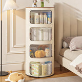 Narrow Length Kids Nightstand with Cabinets and Doors Image - 11