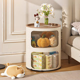 Narrow Length Kids Nightstand with Cabinets and Doors Image - 2