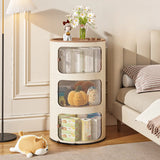 Narrow Length Kids Nightstand with Cabinets and Doors Image - 9