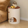 Narrow Length Kids Nightstand with Cabinets and Shelves Image - 2