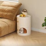Narrow Length Kids Nightstand with Cabinets and Shelves Image - 3