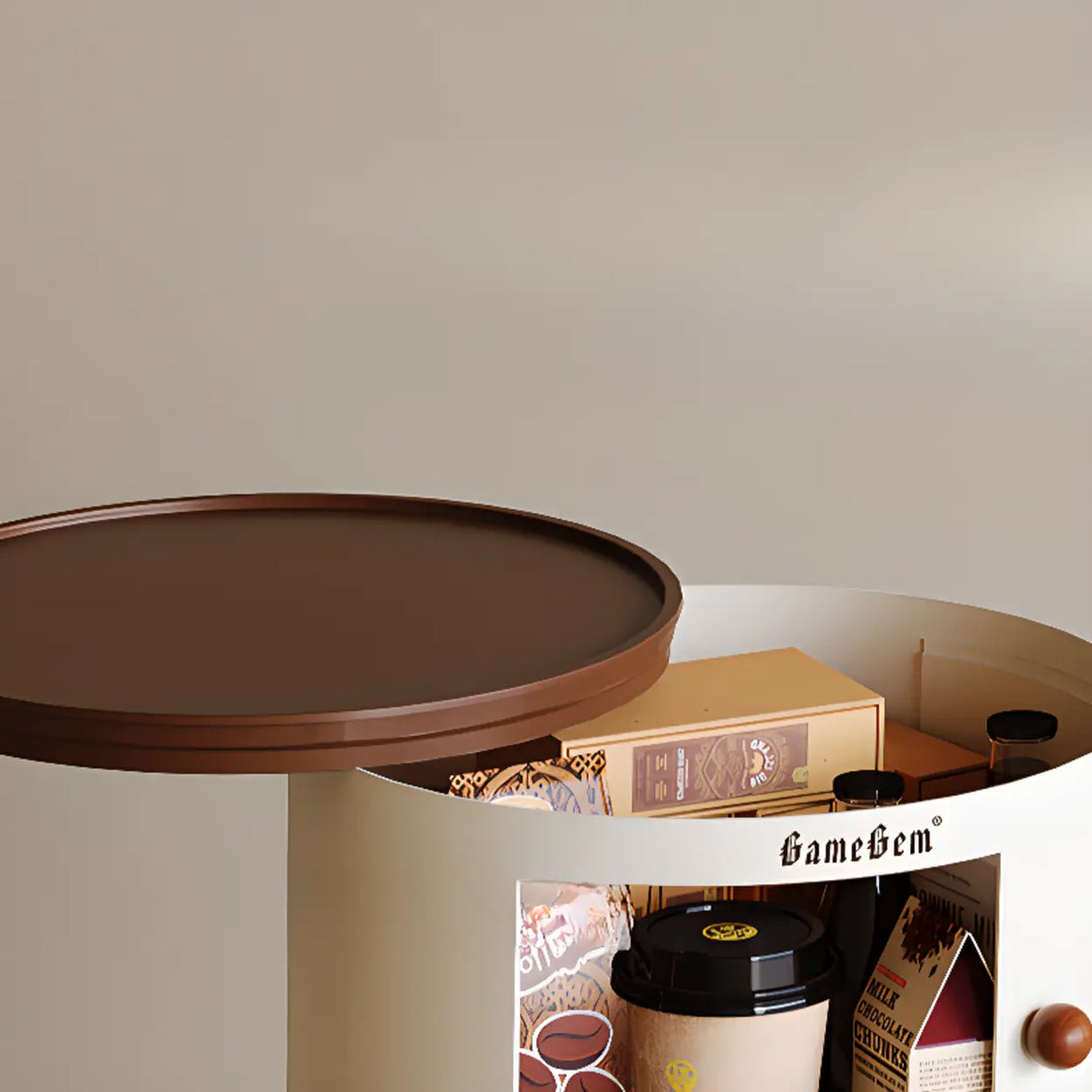 Narrow Length Kids Nightstand with Cabinets and Shelves Image - 8