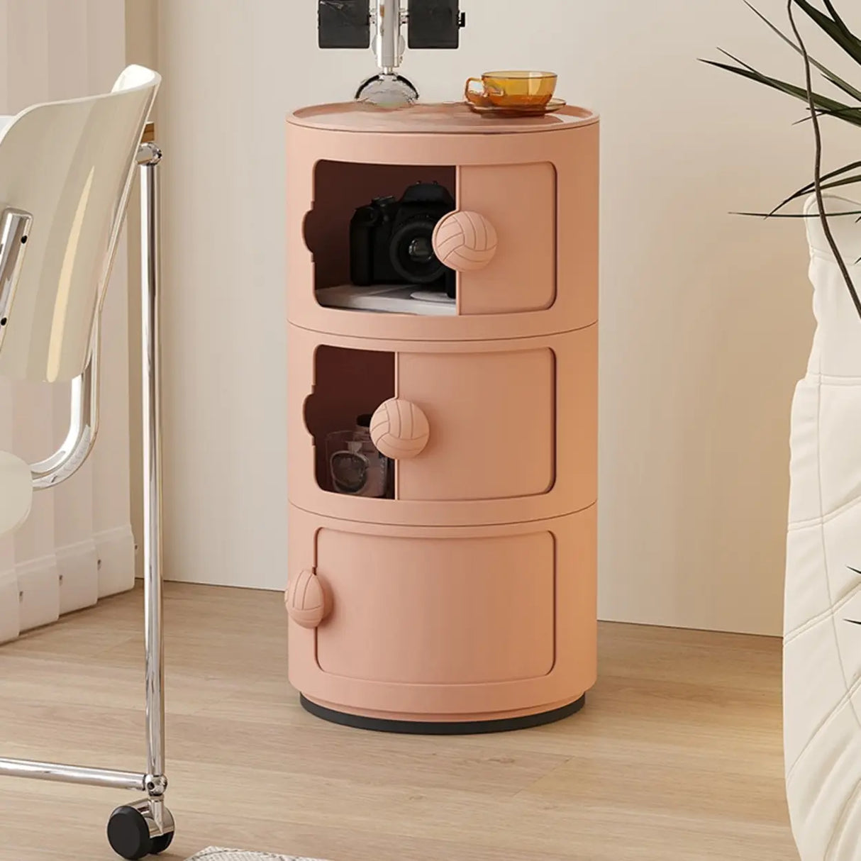 Narrow Length Kids Nightstand with Multi-Cabinets Image - 22