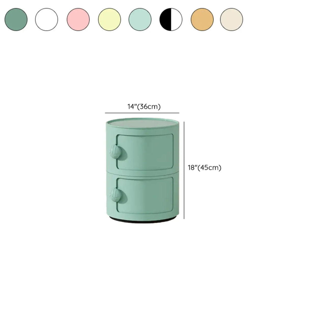 Narrow Length Kids Nightstand with Multi-Cabinets Image - 38