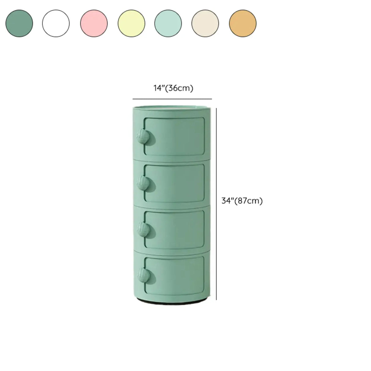 Narrow Length Kids Nightstand with Multi-Cabinets Image - 39