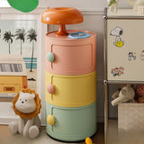 Narrow Length Kids Nightstand with Multi-Cabinets Image - 3