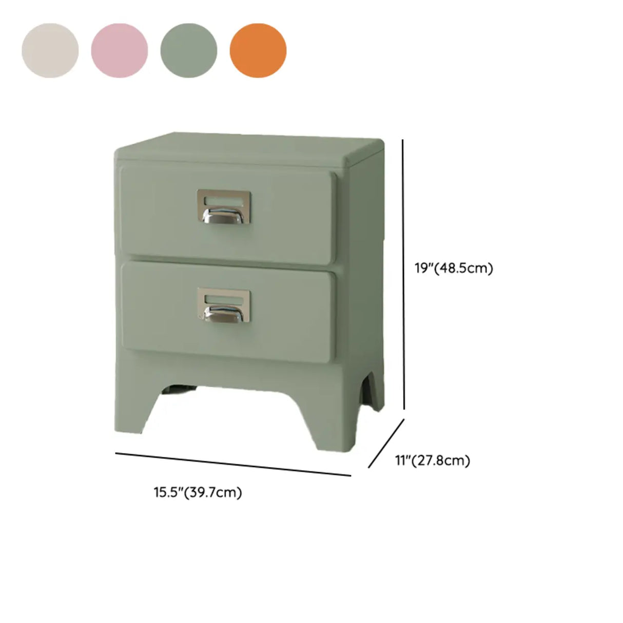 Narrow Length Multi-Drawers Kids Nightstand with Legs 