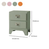 Narrow Length Multi-Drawers Kids Nightstand with Legs #size