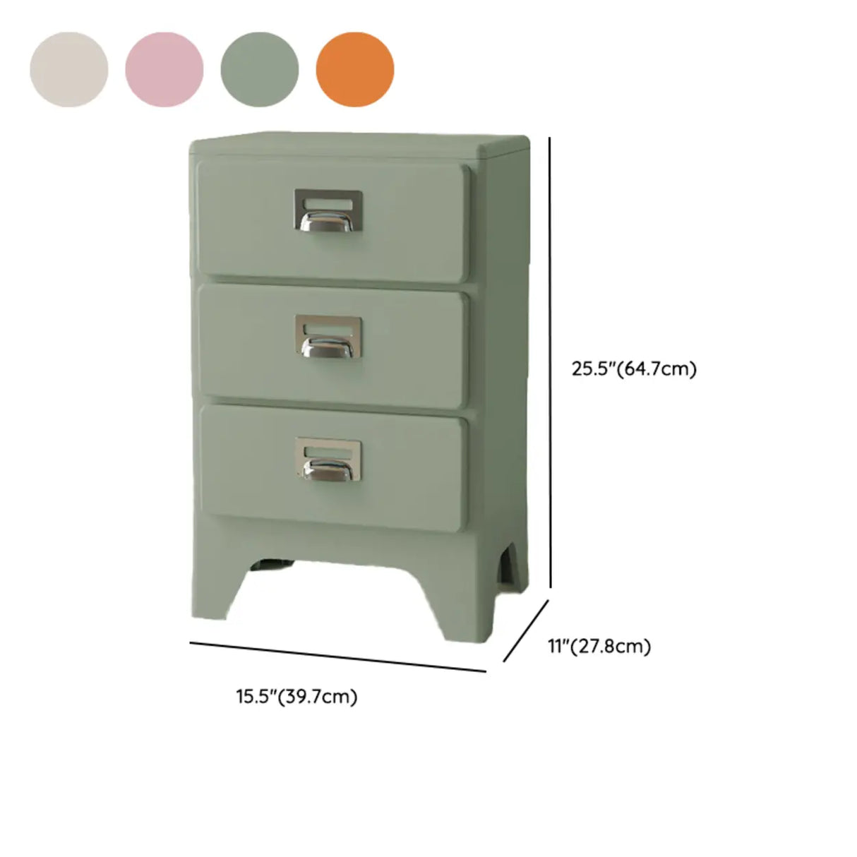 Narrow Length Multi-Drawers Kids Nightstand with Legs Image - 26