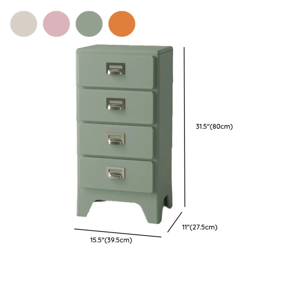 Narrow Length Multi-Drawers Kids Nightstand with Legs Image - 27