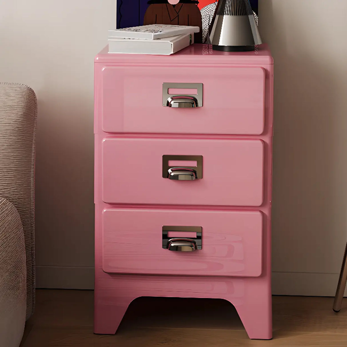 Narrow Length Multi-Drawers Kids Nightstand with Legs Image - 5