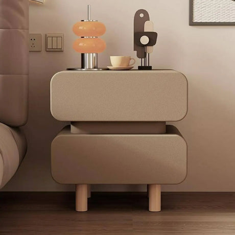 Narrow Length Short Height Leather Kids Nightstand Image - 1