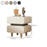 Narrow Length Short Height Leather Kids Nightstand #size
