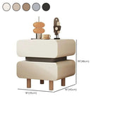 Narrow Length Short Height Leather Kids Nightstand Image - 11