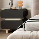 Narrow Length Short Height Leather Kids Nightstand Image - 4