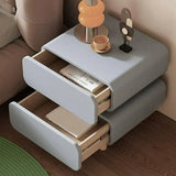 Narrow Length Short Height Leather Kids Nightstand Image - 5